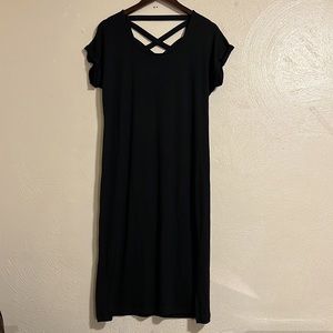 Athleta Black cross back dress medium